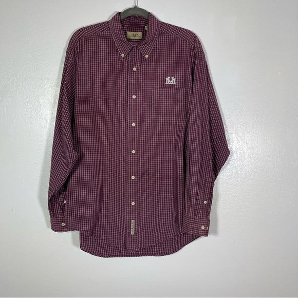 Vesi Sportwear, Plaid Button Down Shirt University of Montana Embroidered Logo - Picture 1 of 7